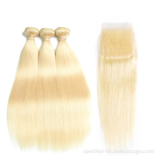 613 Blonde Virgin Human Hair 613 Cuticle Aligned Hair Bundles With Frontal Blonde Virgin Human Hair 613 Bundles With Closure